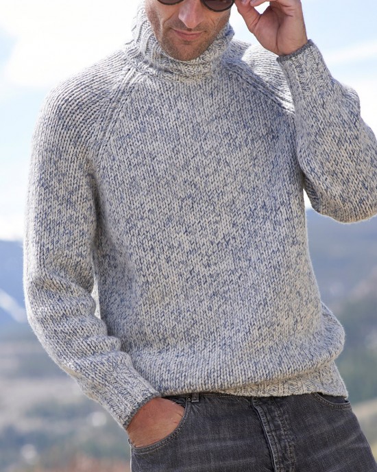 men's turtleneck wool sweater HF1105-03-04