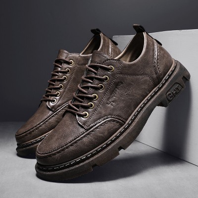 Men Comfy Round Toe Oxfords Lace Up Casual Shoes