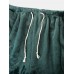Mens Solid Color Thick Soft Drawstring Home Sleep Bottom With Pocket