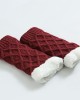 Unisex Winter Leg Warmer Thicken Fleece Liner Knit Knee Pads Warm Diamond Tube Socks Boots Deco