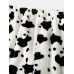Mens Cows Pattern Thick Elastic Waist Plush Loose Pants Home Sleep Pants
