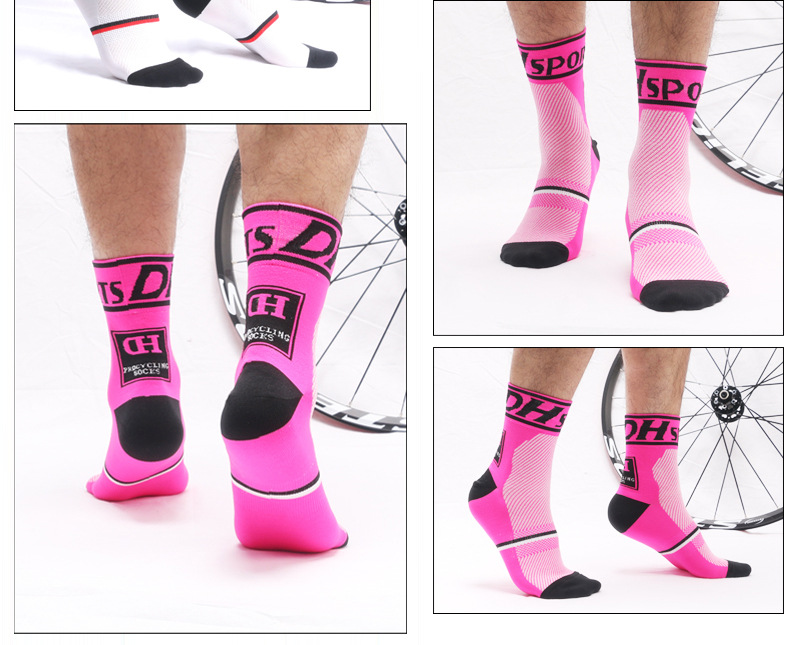 DH Sports Mens Womens Cycling Cushion Crew Sock Outdoor Anti Skid Deodorization Warm Socks